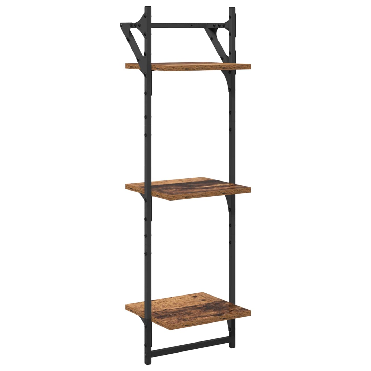 vidaXL Σετ ραφιών τοίχου 6 τμχ. Παλιό Ξύλο 100 x 25 x 30 cm