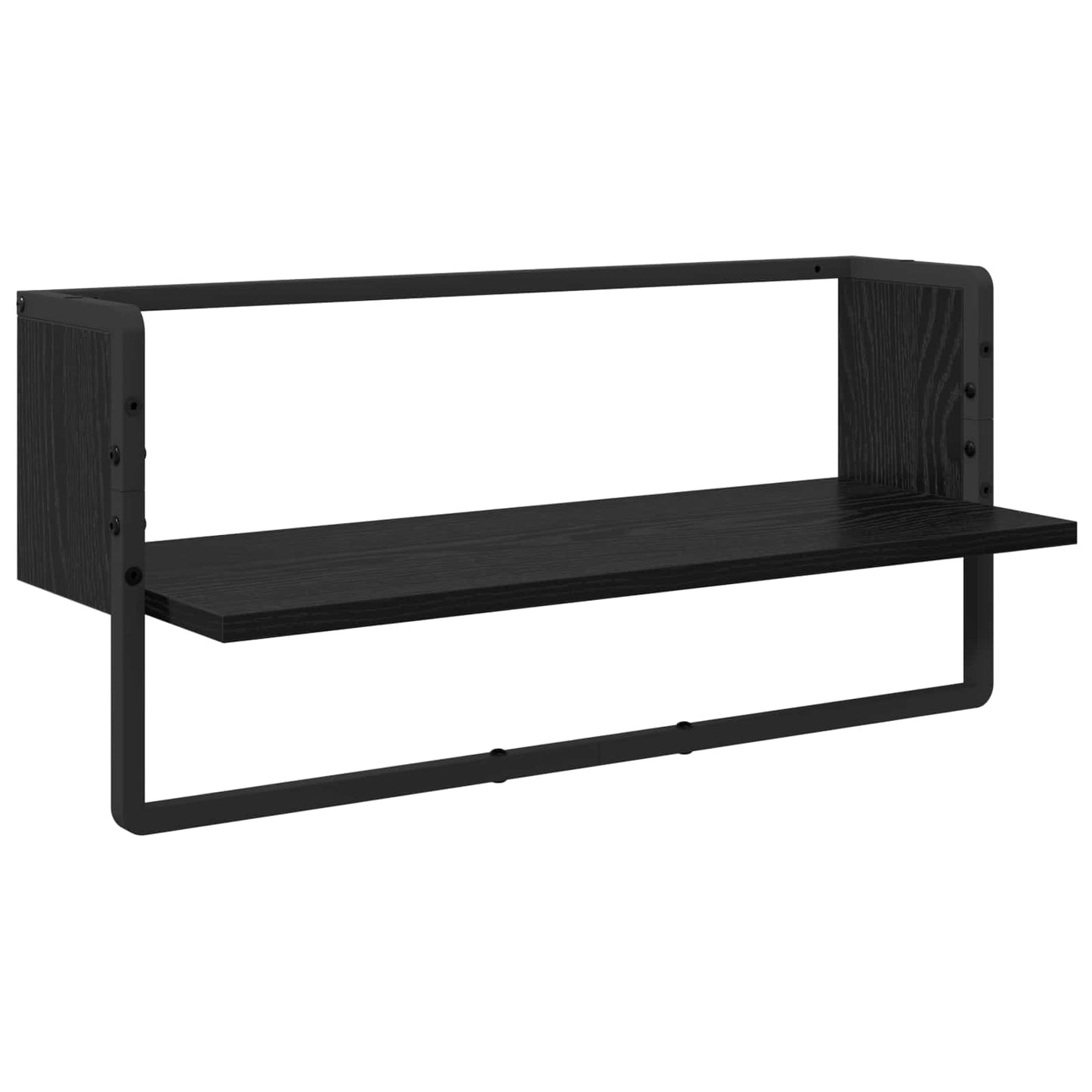 vidaXL Σετ ραφιών τοίχου 4 τμχ. Μαύρη Οξυά 65 x 25 x 30 cm