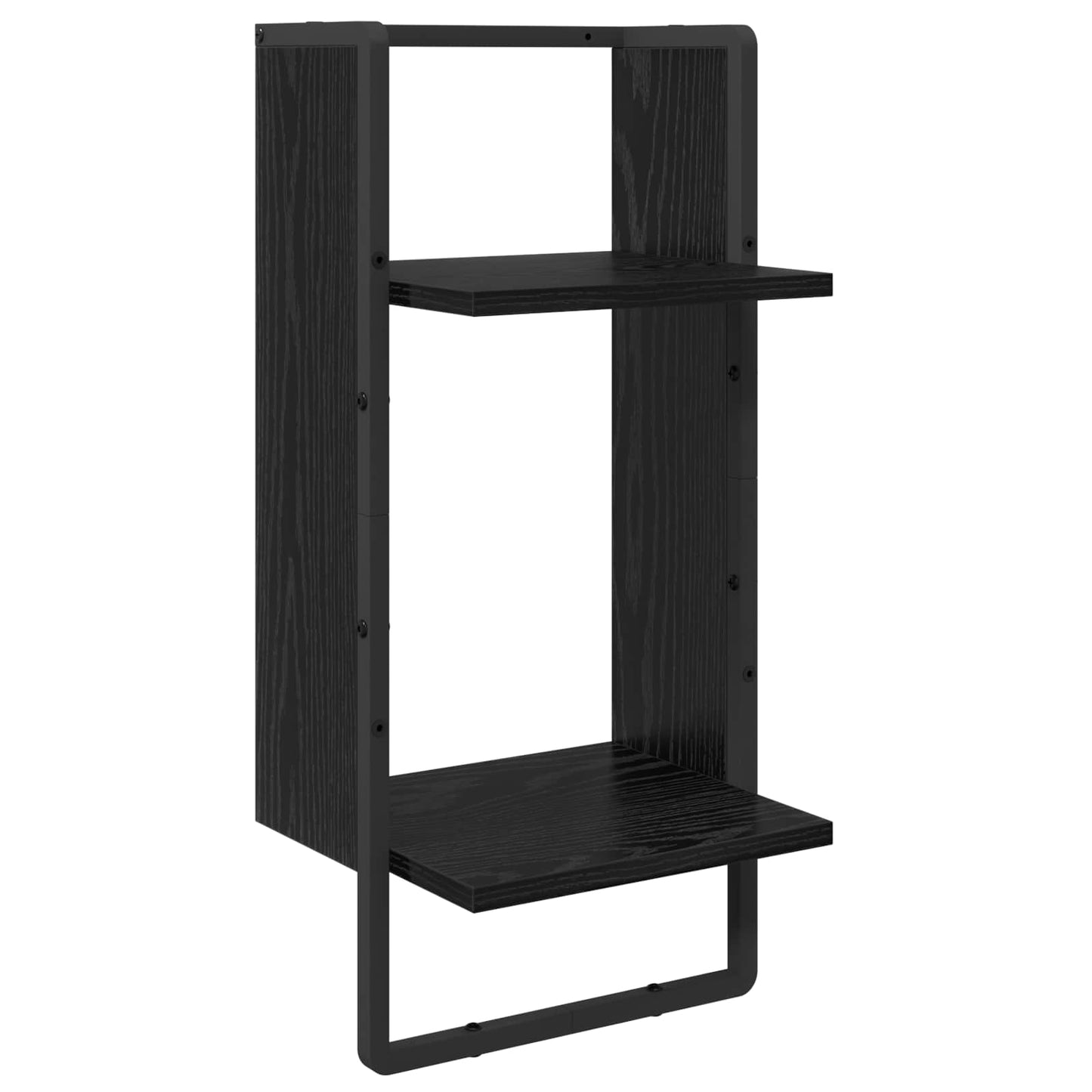 vidaXL Σετ ραφιών τοίχου 4 τμχ. Μαύρη Οξυά 65 x 25 x 30 cm