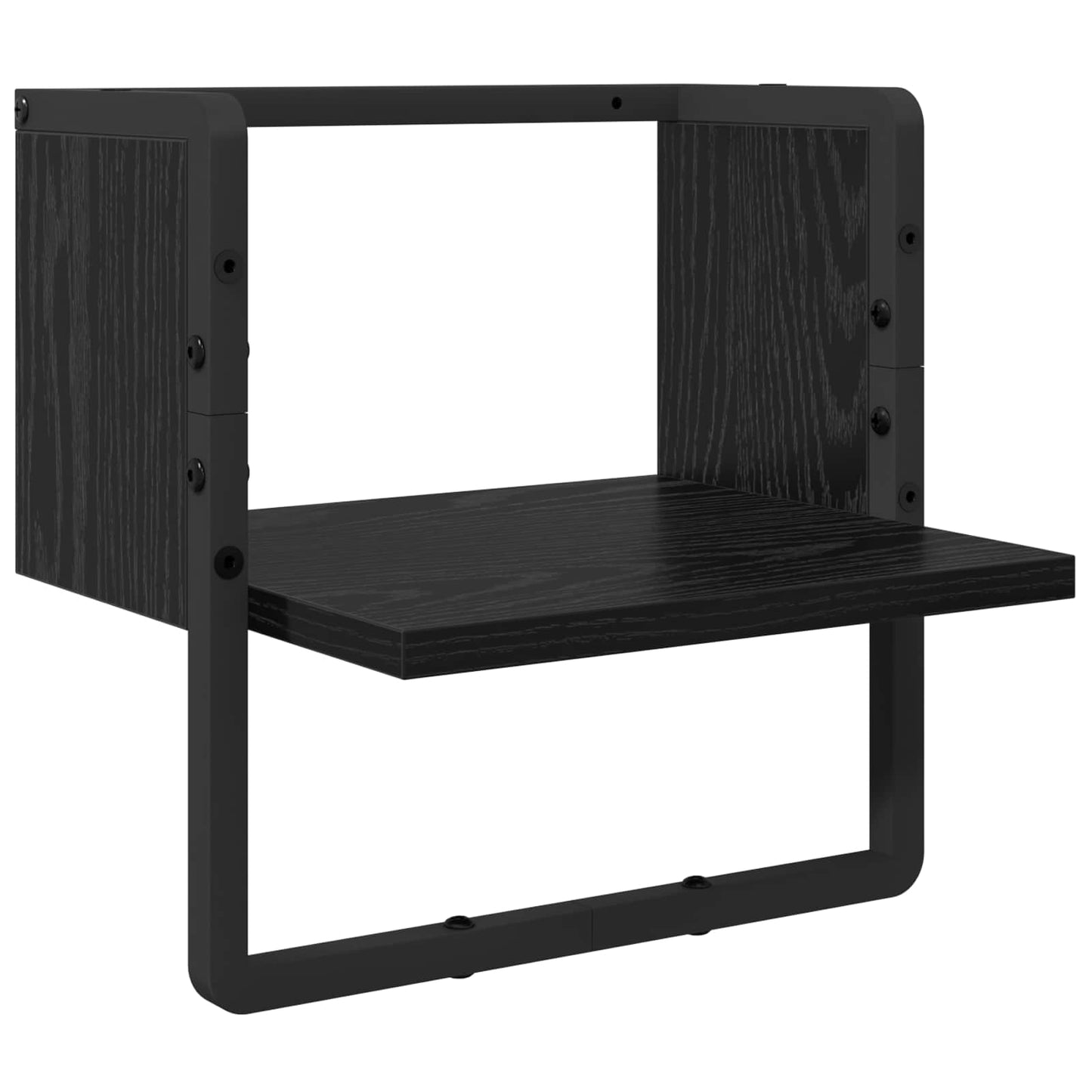 vidaXL Σετ ραφιών τοίχου 4 τμχ. Μαύρη Οξυά 65 x 25 x 30 cm