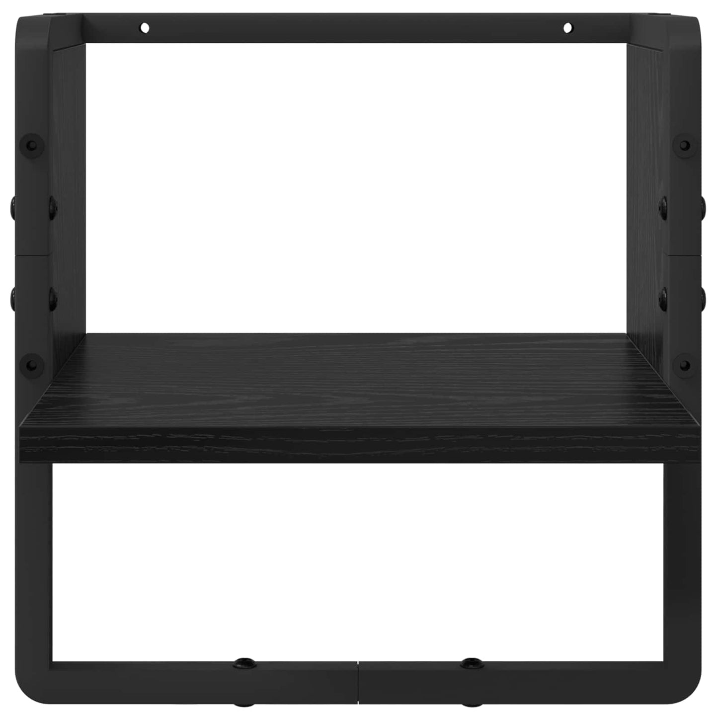 vidaXL Σετ ραφιών τοίχου 4 τμχ. Μαύρη Οξυά 65 x 25 x 30 cm