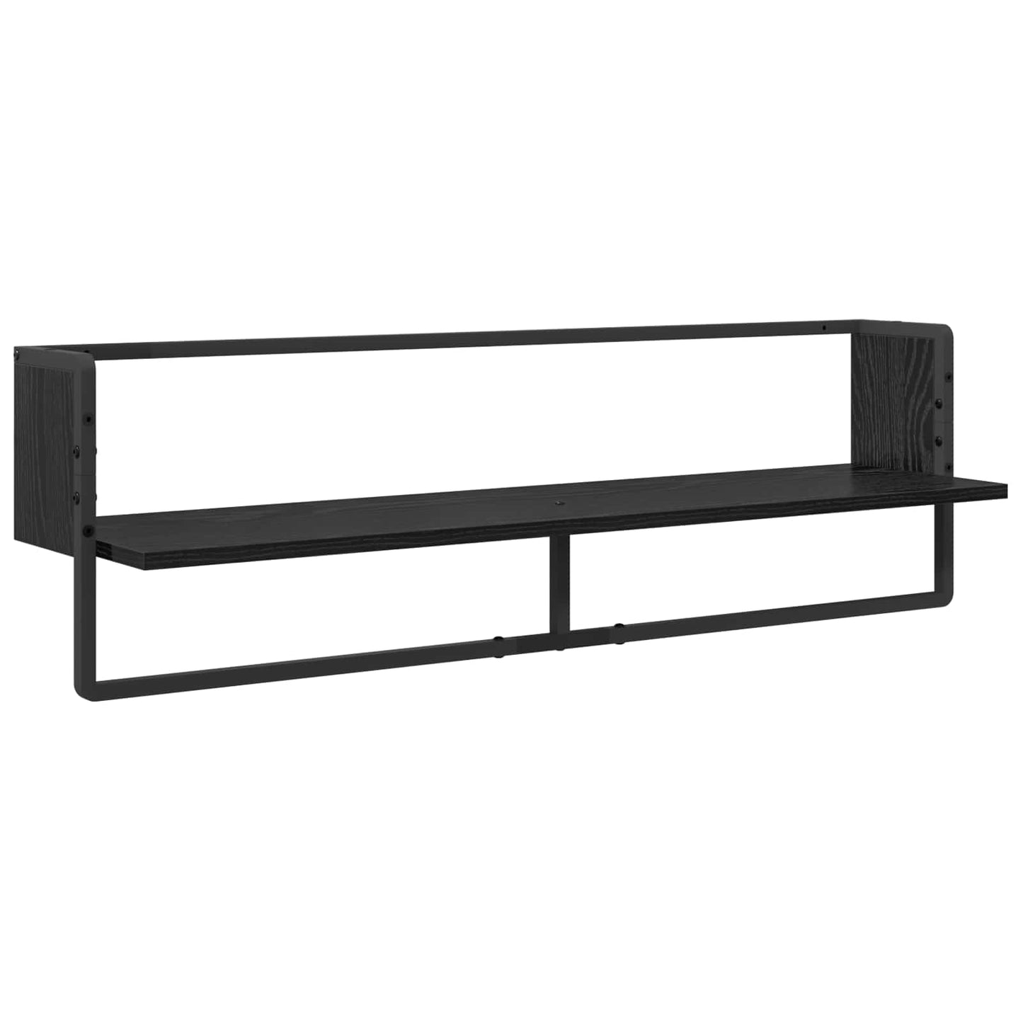vidaXL Σετ ραφιών τοίχου 6 τμχ. Μαύρη Οξυά 100 x 25 x 30 cm