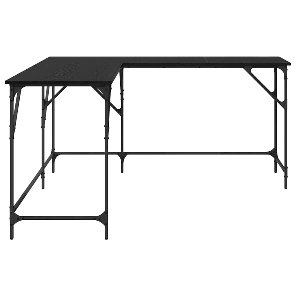 vidaXL Γραφείο Μαύρη Οξυά 149 x 149 x 75 εκ. Επεξεργασμένο ξύλο