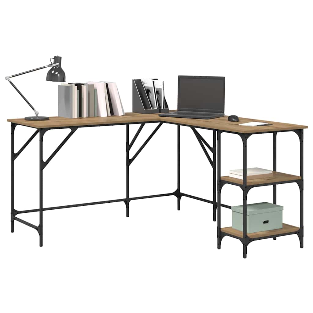 vidaXL Γραφείο Artisan Oak 139 x 139 x 75 εκ. Επεξεργασμένο ξύλο