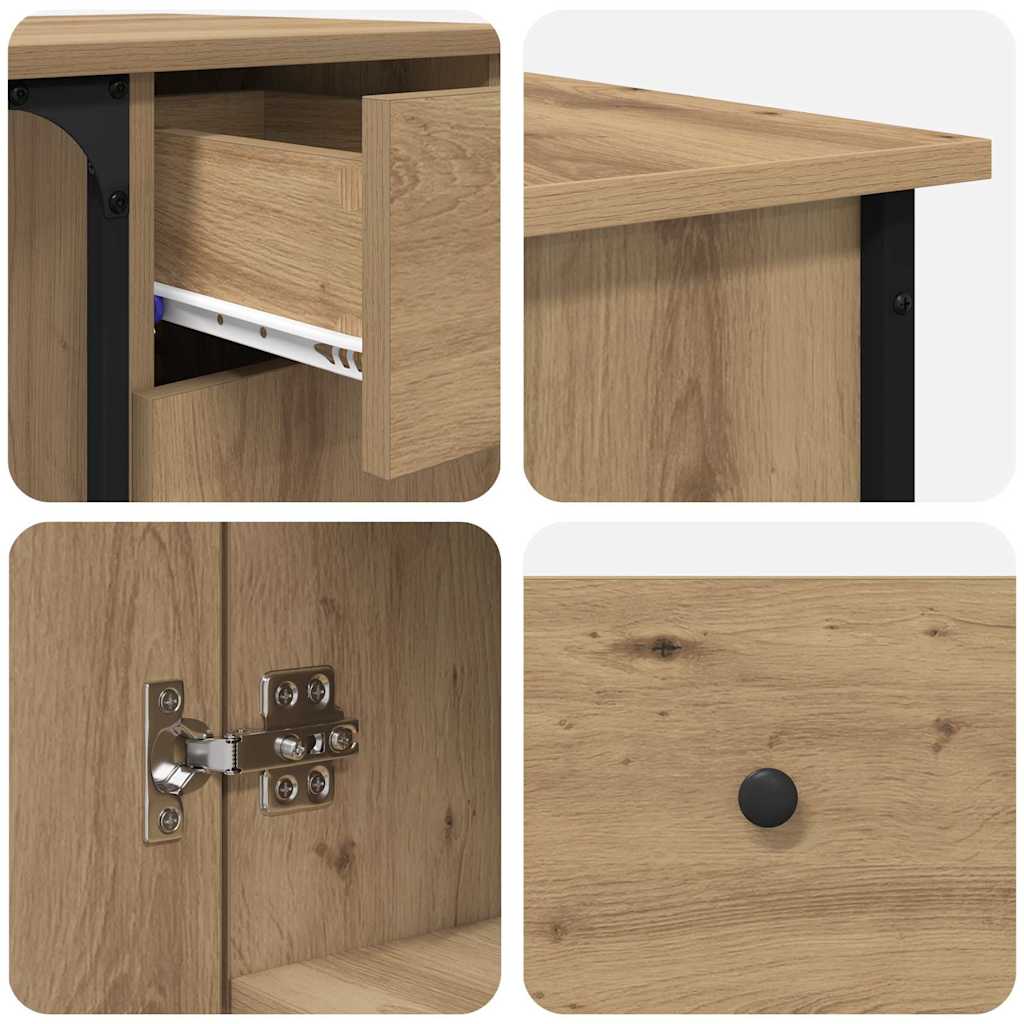 vidaXL Γραφείο Artisan Oak Επεξεργασμένο Ξύλο 141 x 141 x 75 εκ