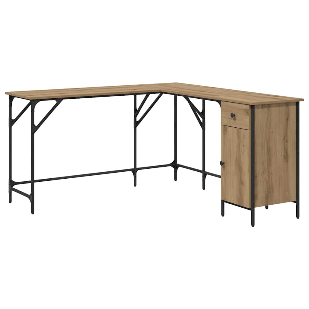 vidaXL Γραφείο Artisan Oak Επεξεργασμένο Ξύλο 141 x 141 x 75 εκ