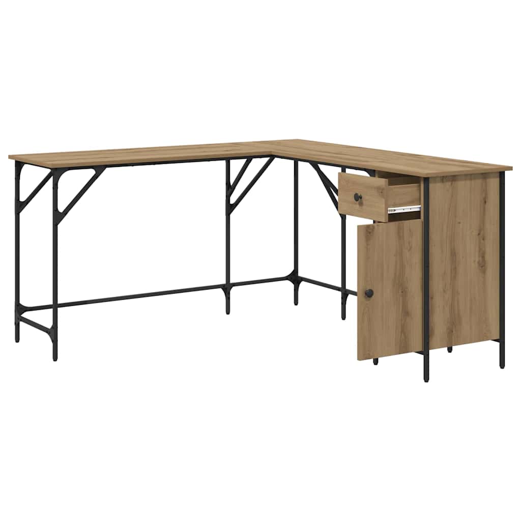 vidaXL Γραφείο Artisan Oak Επεξεργασμένο Ξύλο 141 x 141 x 75 εκ