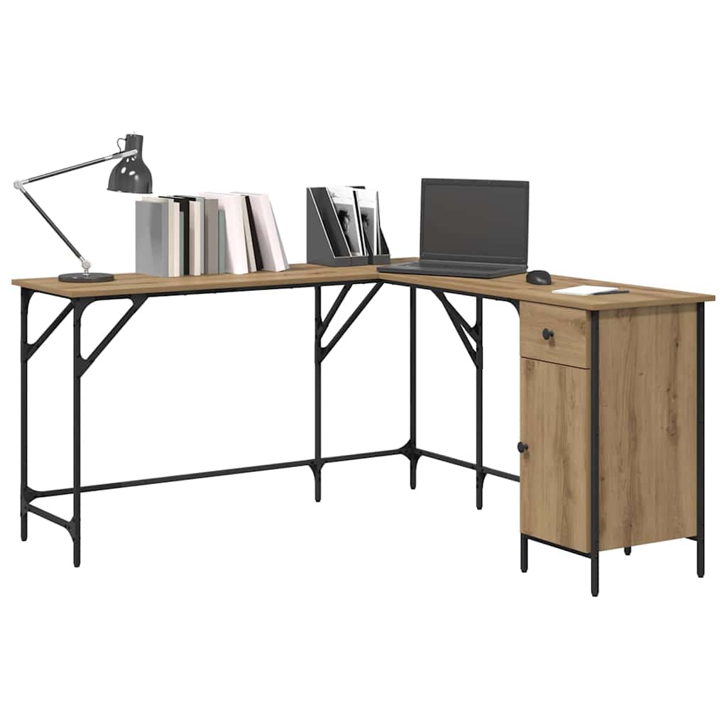 vidaXL Γραφείο Artisan Oak Επεξεργασμένο Ξύλο 141 x 141 x 75 εκ