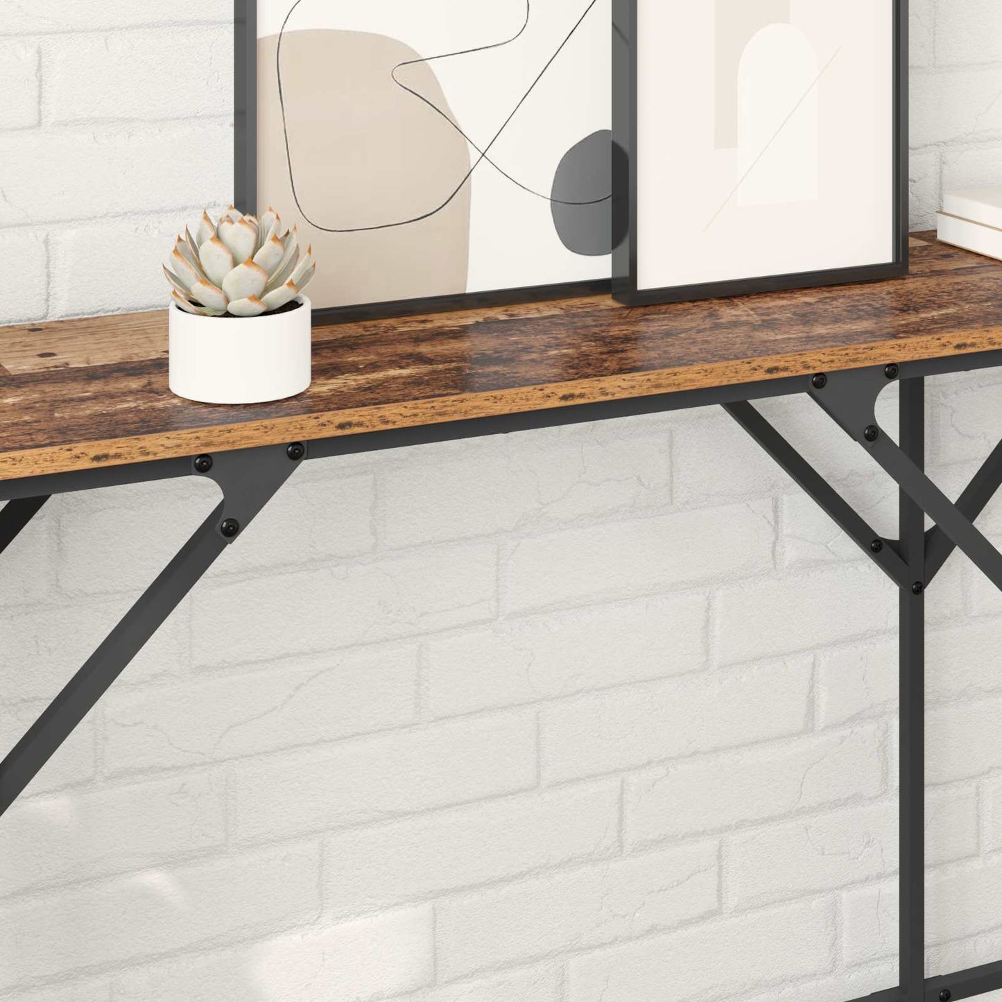 vidaXL Τραπέζι κονσόλας Παλιό Ξύλο 180 x 30 x 75 εκ Επεξεργασμένο ξύλο