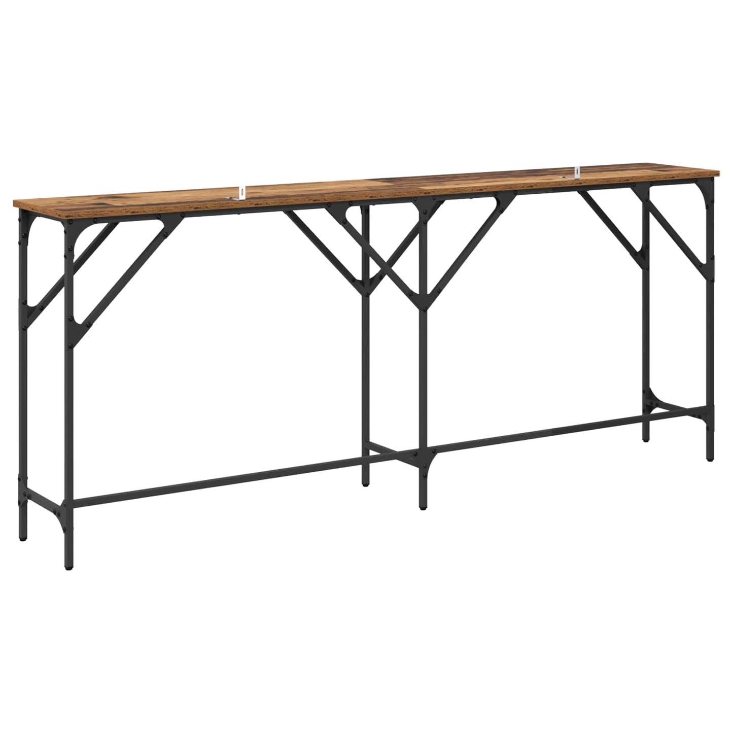 vidaXL Τραπέζι κονσόλας Παλιό Ξύλο 180 x 30 x 75 εκ Επεξεργασμένο ξύλο