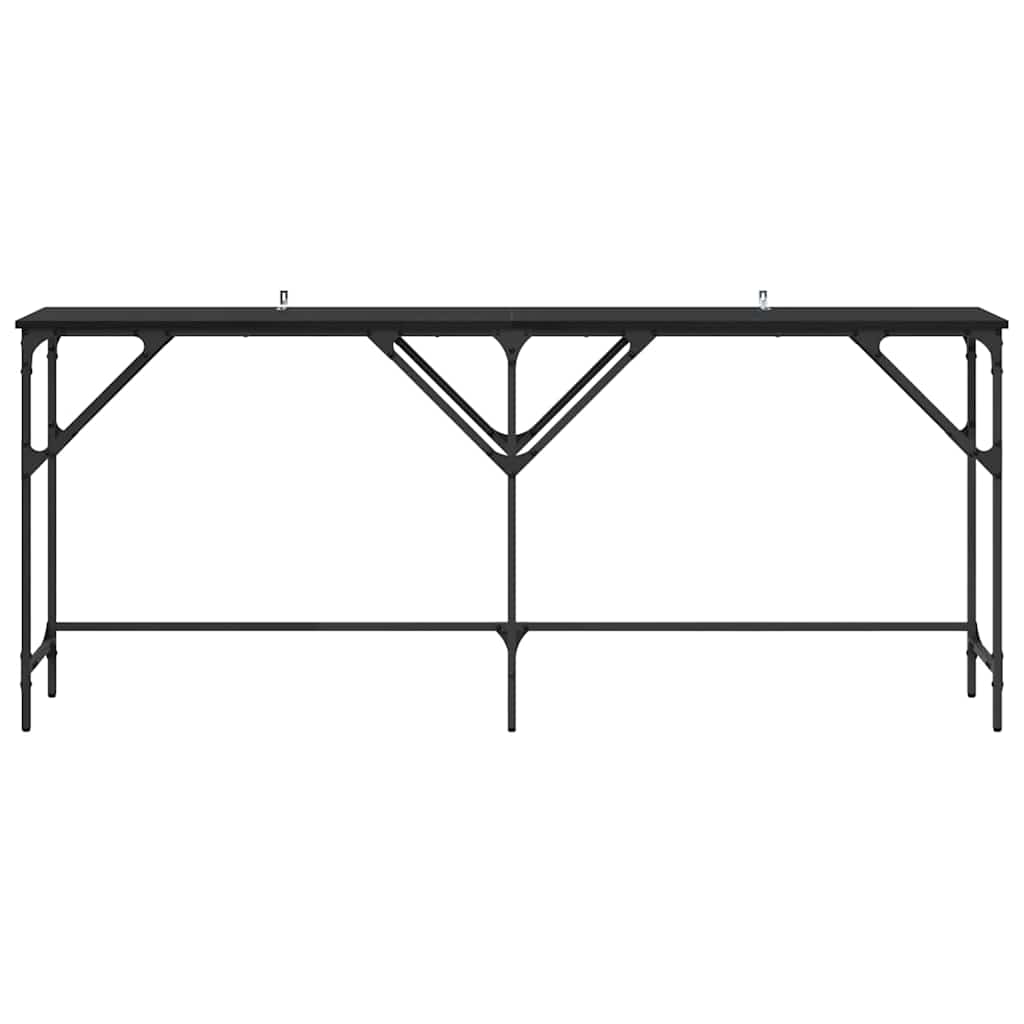 vidaXL Τραπέζι κονσόλας Μαύρη δρυς 180 x 29 x 75 εκ Επεξεργασμένο ξύλο