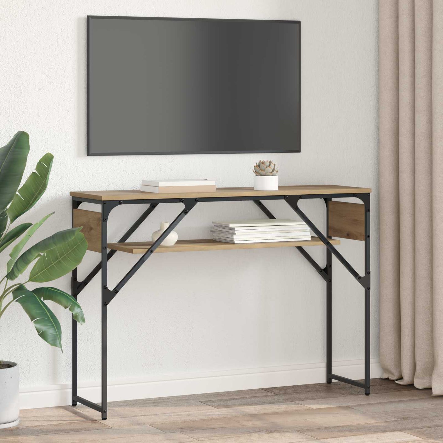 vidaXL ΤραπέζιΚονσόλας Artisan Oak Επεξεργασμένο Ξύλο 105x30x75εκ.