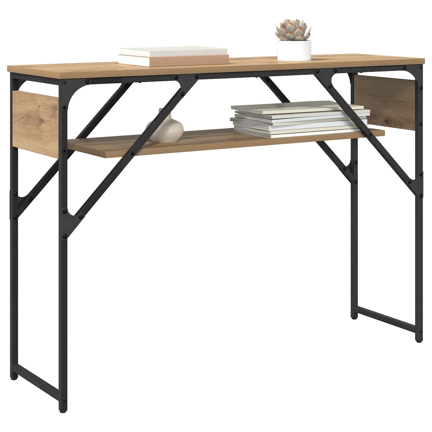 vidaXL ΤραπέζιΚονσόλας Artisan Oak Επεξεργασμένο Ξύλο 105x30x75εκ.