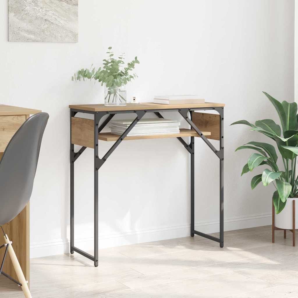 vidaXL ΤραπέζιΚονσόλας Artisan Oak 75x30x75εκ. Επεξεργασμένο ξύλο