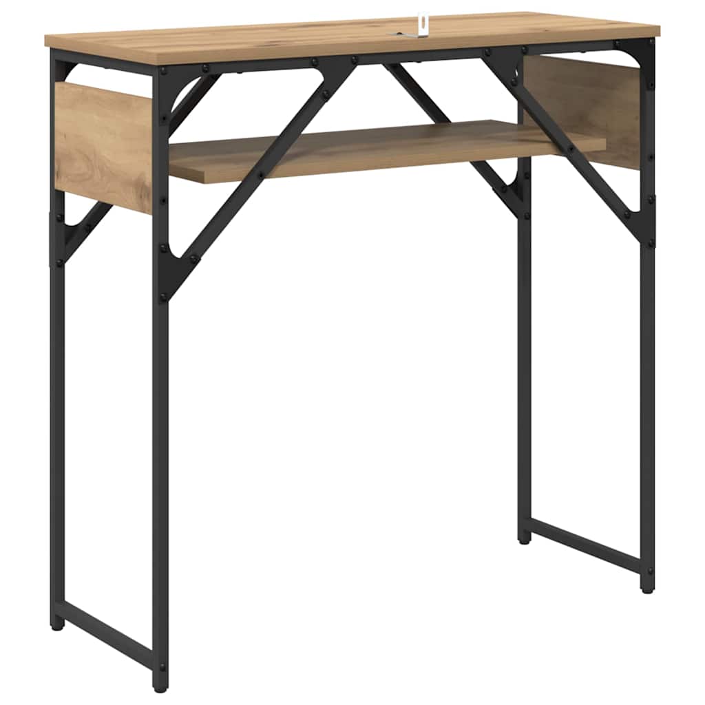 vidaXL ΤραπέζιΚονσόλας Artisan Oak 75x30x75εκ. Επεξεργασμένο ξύλο