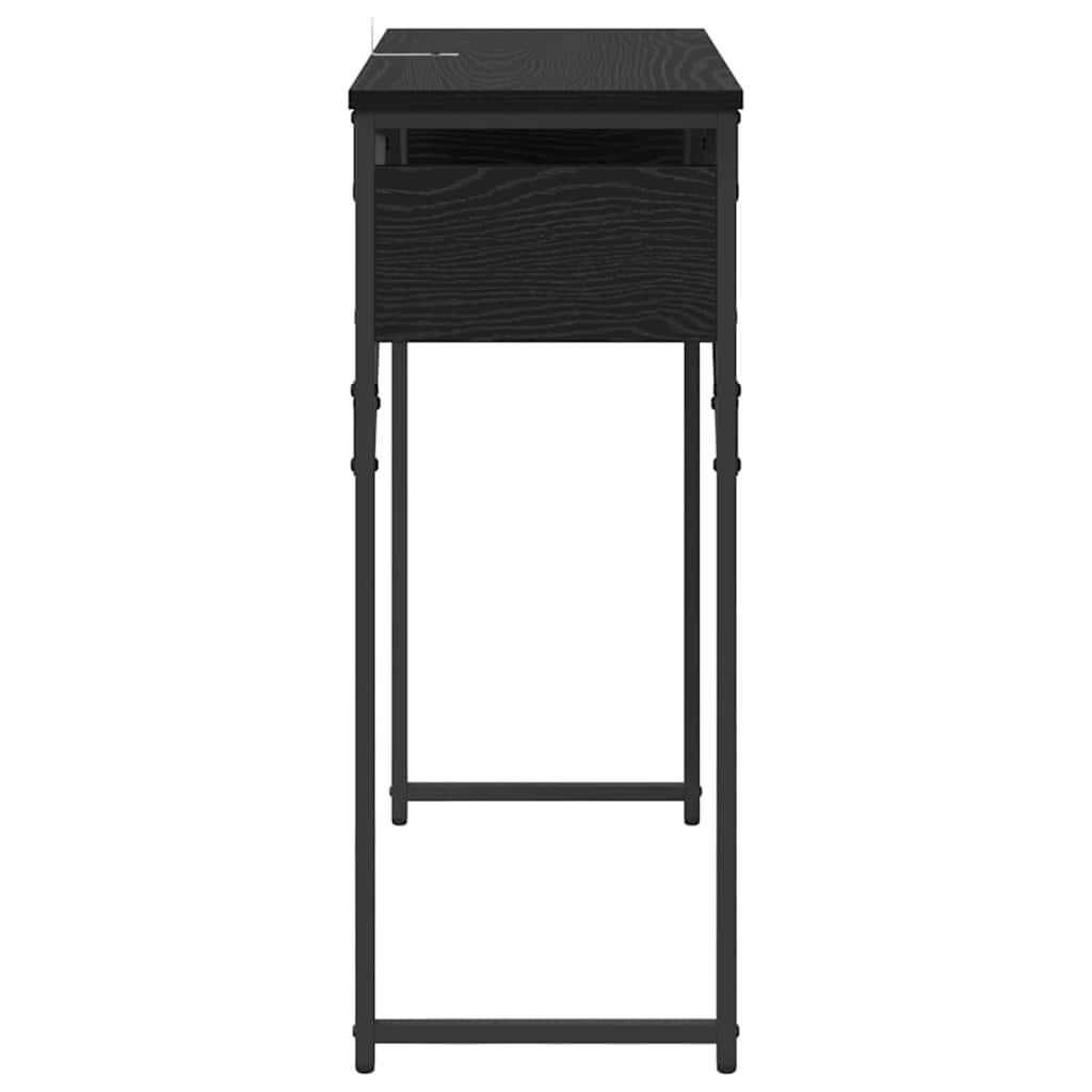vidaXL ΤραπέζιΚονσόλας Μαύρη Οξυά 75x30x75εκ. Επεξεργασμένο ξύλο