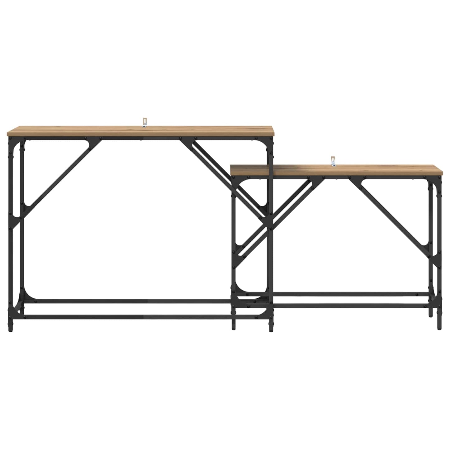vidaXL Τραπέζι κονσόλας 2 pcs Artisan Oak 100 x 28 x 75 εκ.