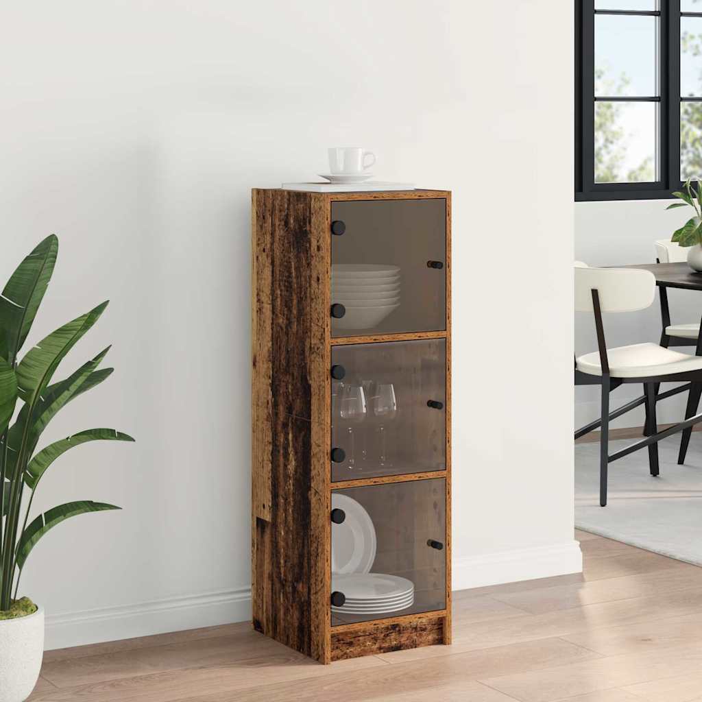vidaXL Highboard Παλιό Ξύλο 35 x 37 x 109 εκ Επεξεργασμένο ξύλο