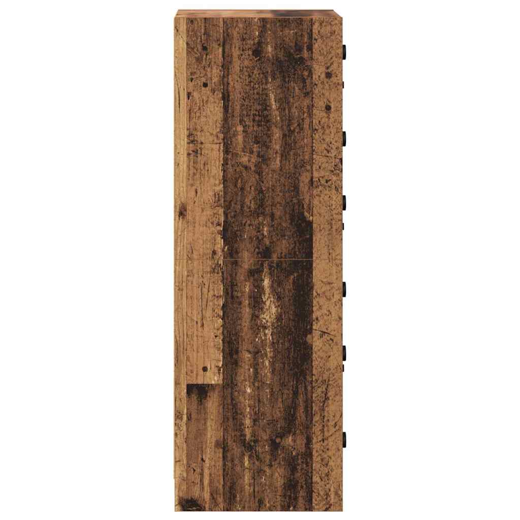 vidaXL Highboard Παλιό Ξύλο 35 x 37 x 109 εκ Επεξεργασμένο ξύλο