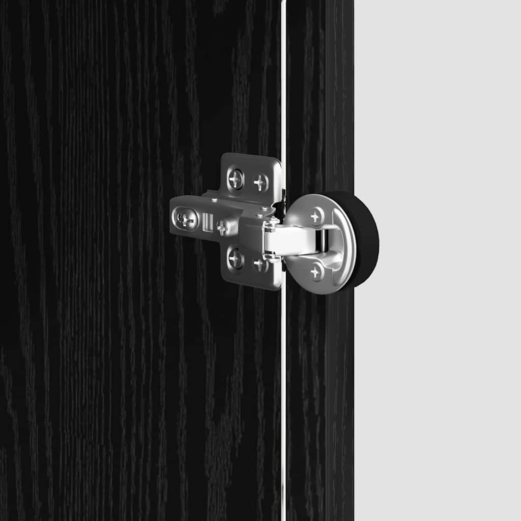 vidaXL Πλαϊνό γραφείο Μαύρη δρυς 35 x 37 x 76 εκ Επεξεργασμένο ξύλο