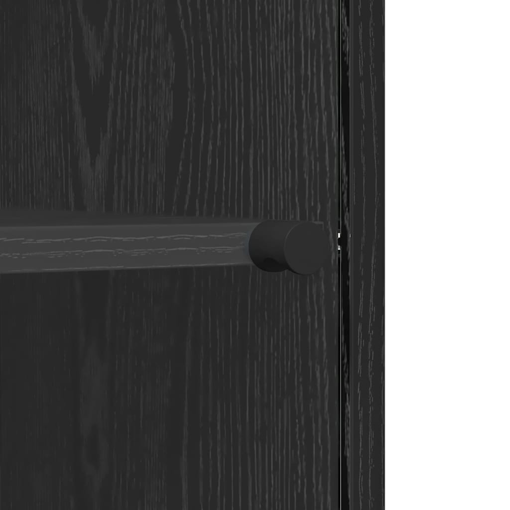 vidaXL Πλαϊνό γραφείο Μαύρη δρυς 35 x 37 x 76 εκ Επεξεργασμένο ξύλο