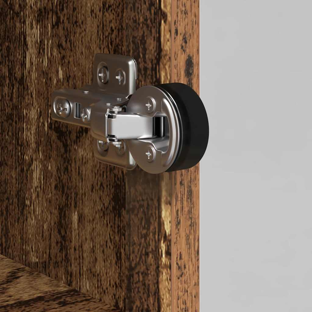 vidaXL Highboard Παλιό Ξύλο 35 x 37 x 142 εκ Επεξεργασμένο ξύλο