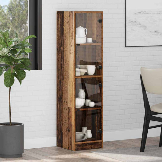 vidaXL Highboard Παλιό Ξύλο 35 x 37 x 142 εκ Επεξεργασμένο ξύλο