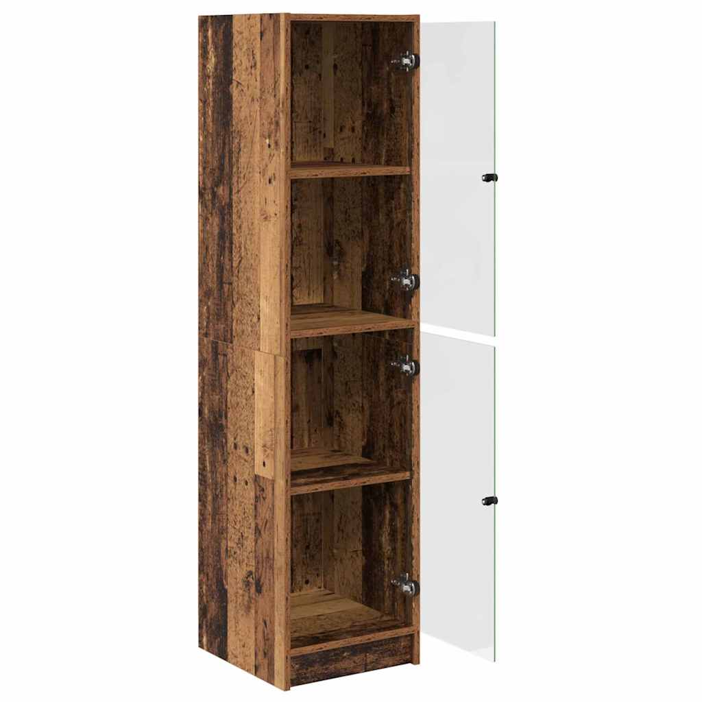 vidaXL Highboard Παλιό Ξύλο 35 x 37 x 142 εκ Επεξεργασμένο ξύλο