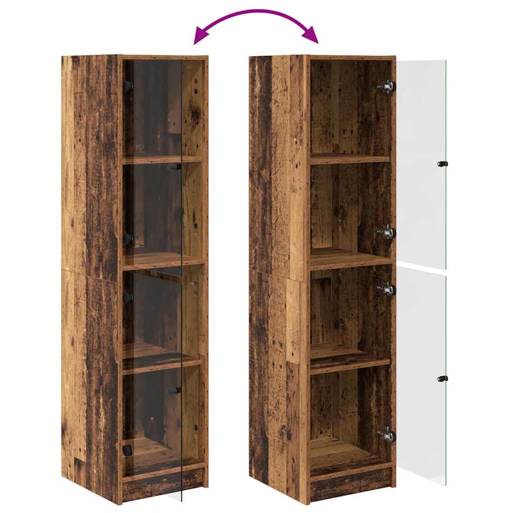 vidaXL Highboard Παλιό Ξύλο 35 x 37 x 142 εκ Επεξεργασμένο ξύλο