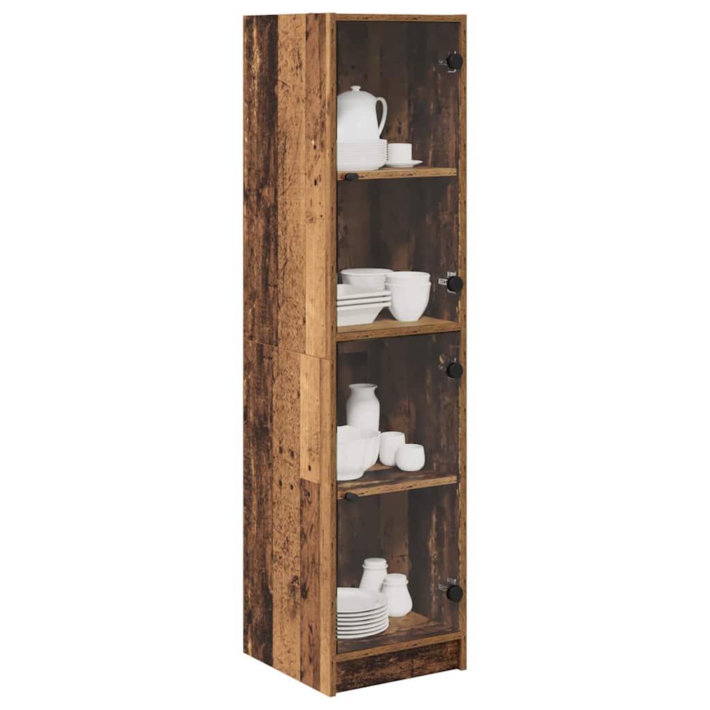 vidaXL Highboard Παλιό Ξύλο 35 x 37 x 142 εκ Επεξεργασμένο ξύλο