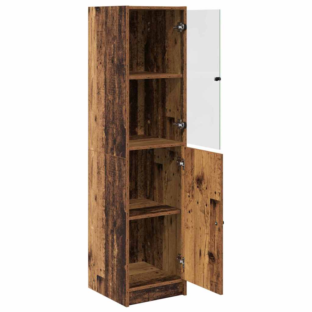 vidaXL Highboard Παλιό Ξύλο 35 x 37 x 142 εκ Επεξεργασμένο ξύλο