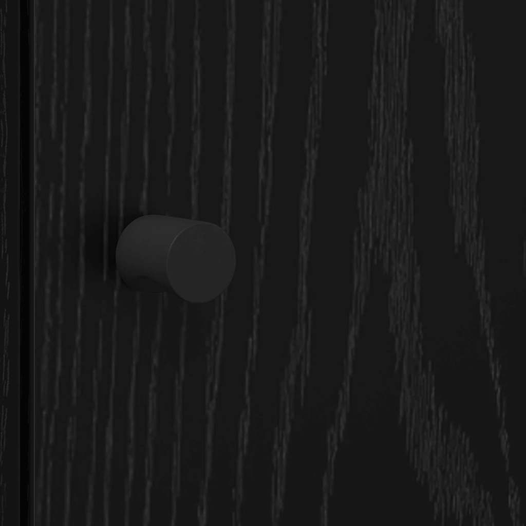 vidaXL Highboard Μαύρη Οξυά 35 x 37 x 142 εκ Επεξεργασμένο ξύλο