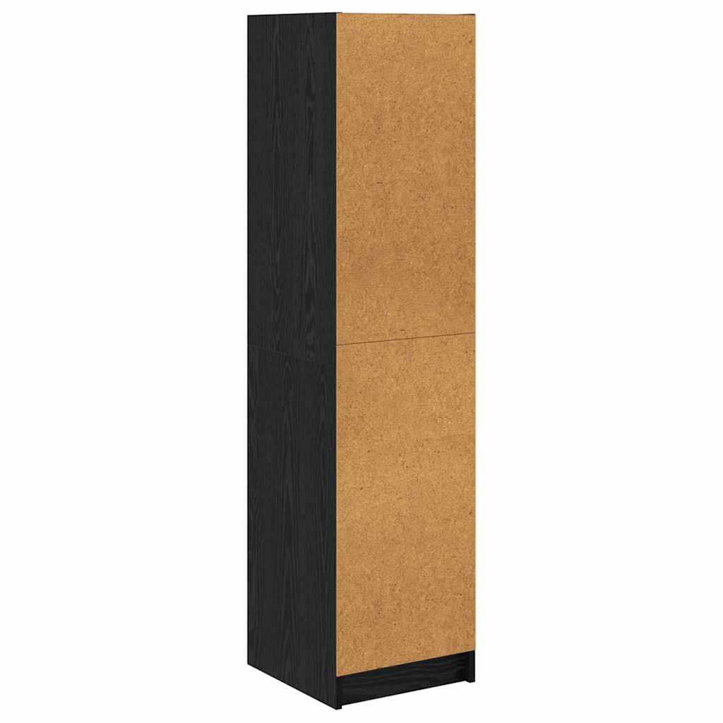 vidaXL Highboard Μαύρη Οξυά 35 x 37 x 142 εκ Επεξεργασμένο ξύλο