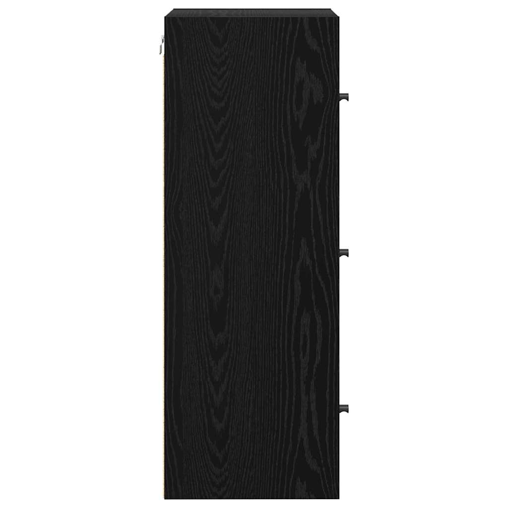 vidaXL Ντουλάπα Τοίχου 35 x 37 x 102 εκ. Επεξεργασμένο Ξύλο Μαύρη Οξυά
