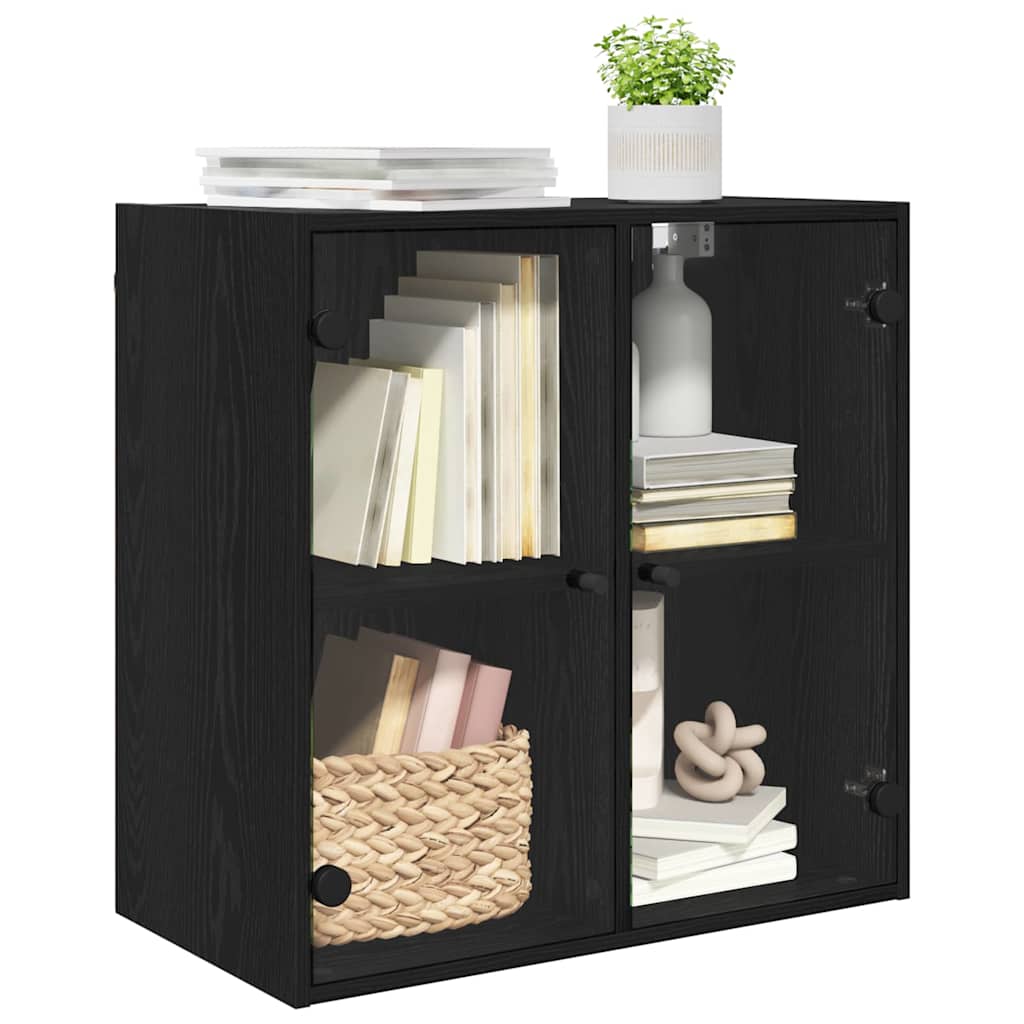 vidaXL Ντουλάπα Τοίχου 68 x 37 x 68,5 εκ Επεξεργασμένο Ξύλο Μαύρη Οξυά