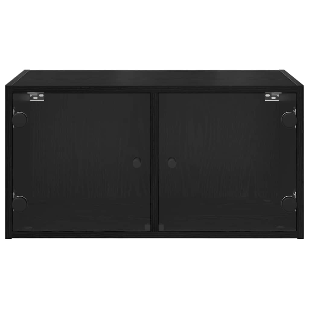 vidaXL Ντουλάπα Τοίχου 68 x 37 x 35 εκ Επεξεργασμένο Ξύλο Μαύρη Οξυά