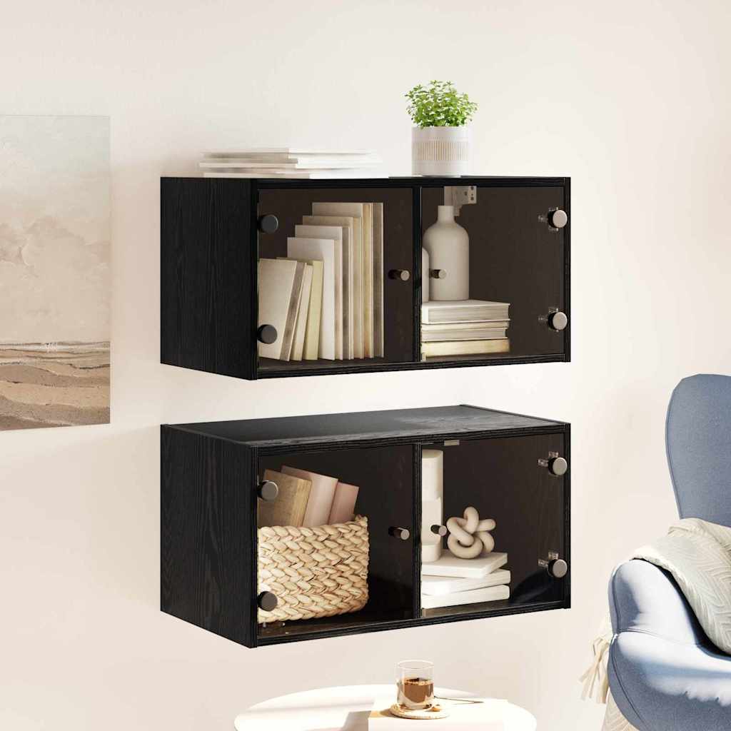 vidaXL Ντουλάπια Τοίχου 2 τμχ. 68 x 37 x 35 εκ Επεξεργασμένο Ξύλο