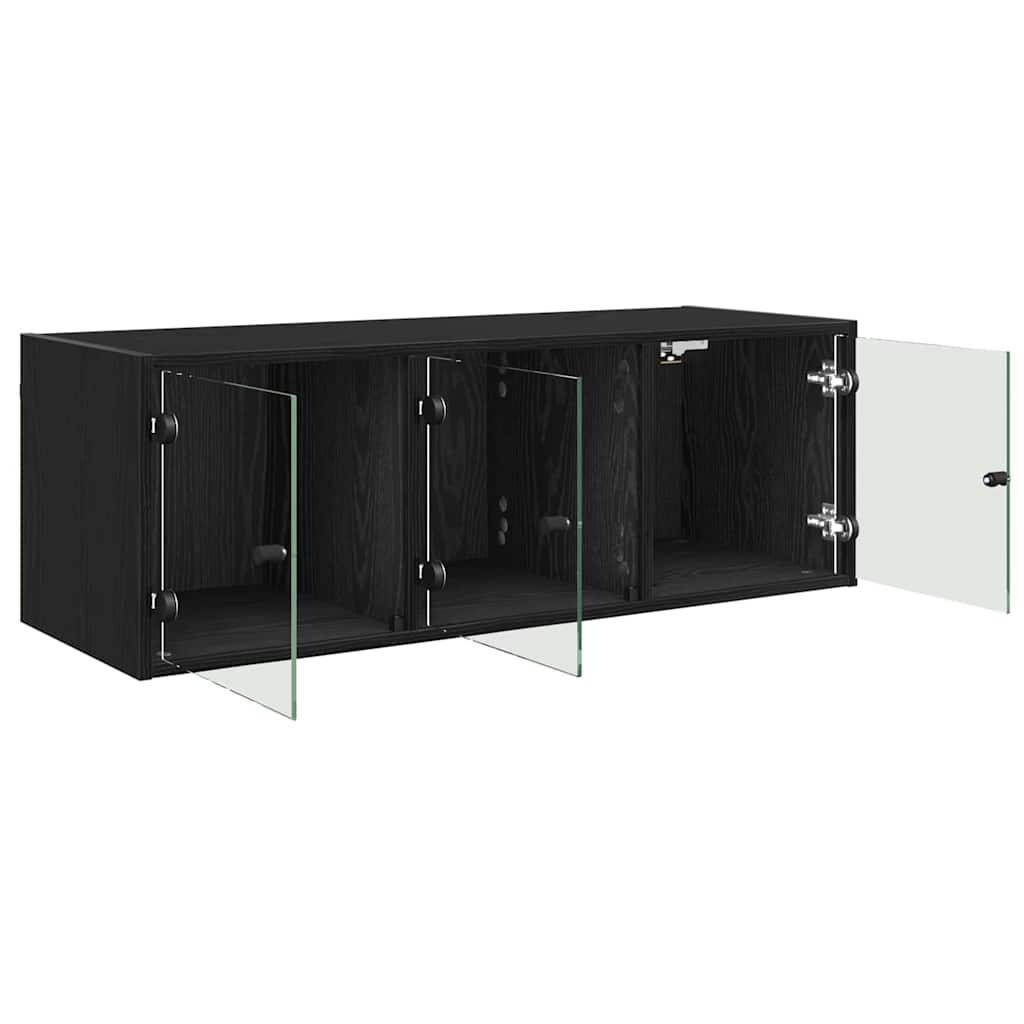 vidaXL Ντουλάπα Τοίχου 102 x 37 x 35 εκ Επεξεργασμένο Ξύλο Μαύρη Οξυά