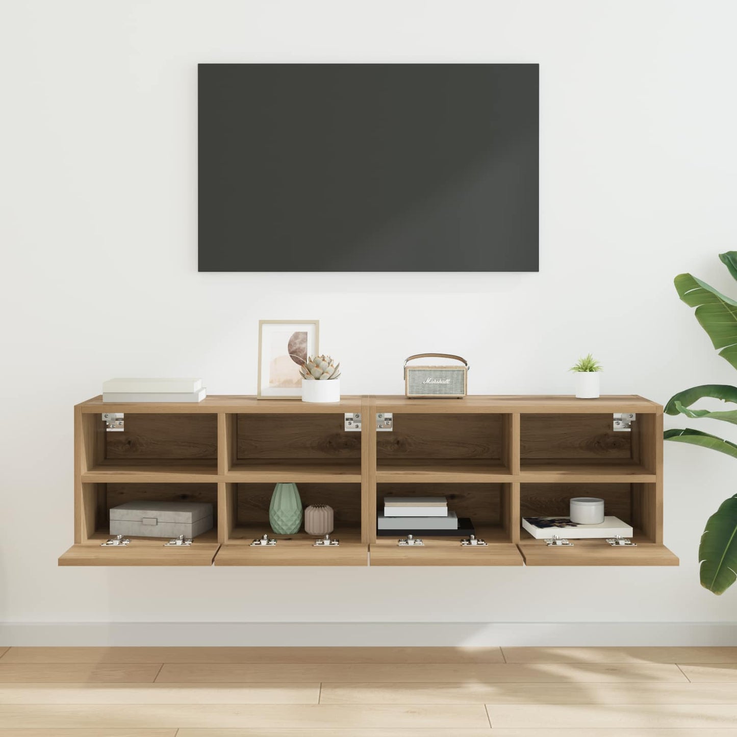 vidaXL Βάσεις τηλεόρασης 2 τμχ. Artisan Oak Επεξεργασμένο Ξύλο