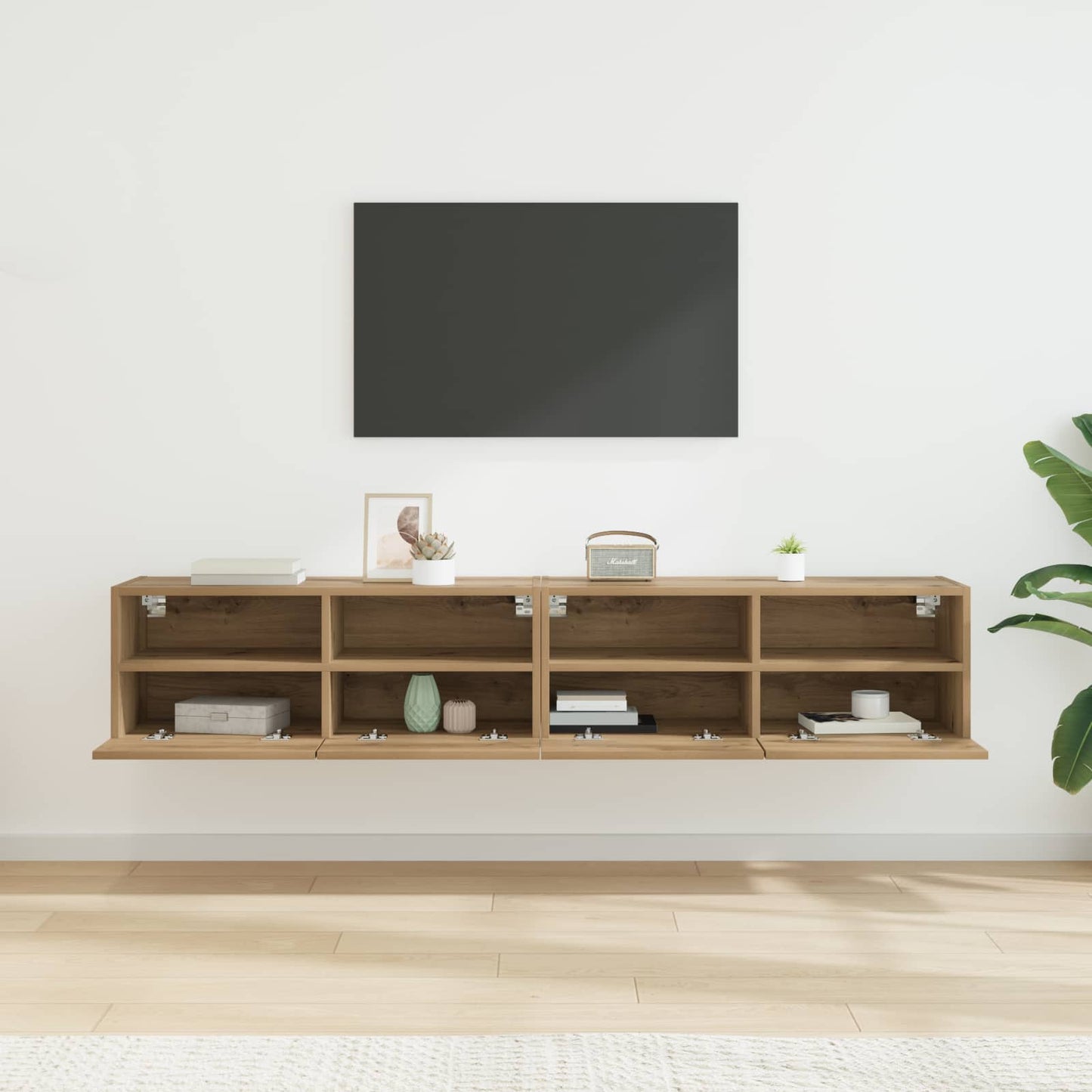 vidaXL Βάσεις τηλεόρασης 2 τμχ. Artisan Oak Επεξεργασμένο Ξύλο