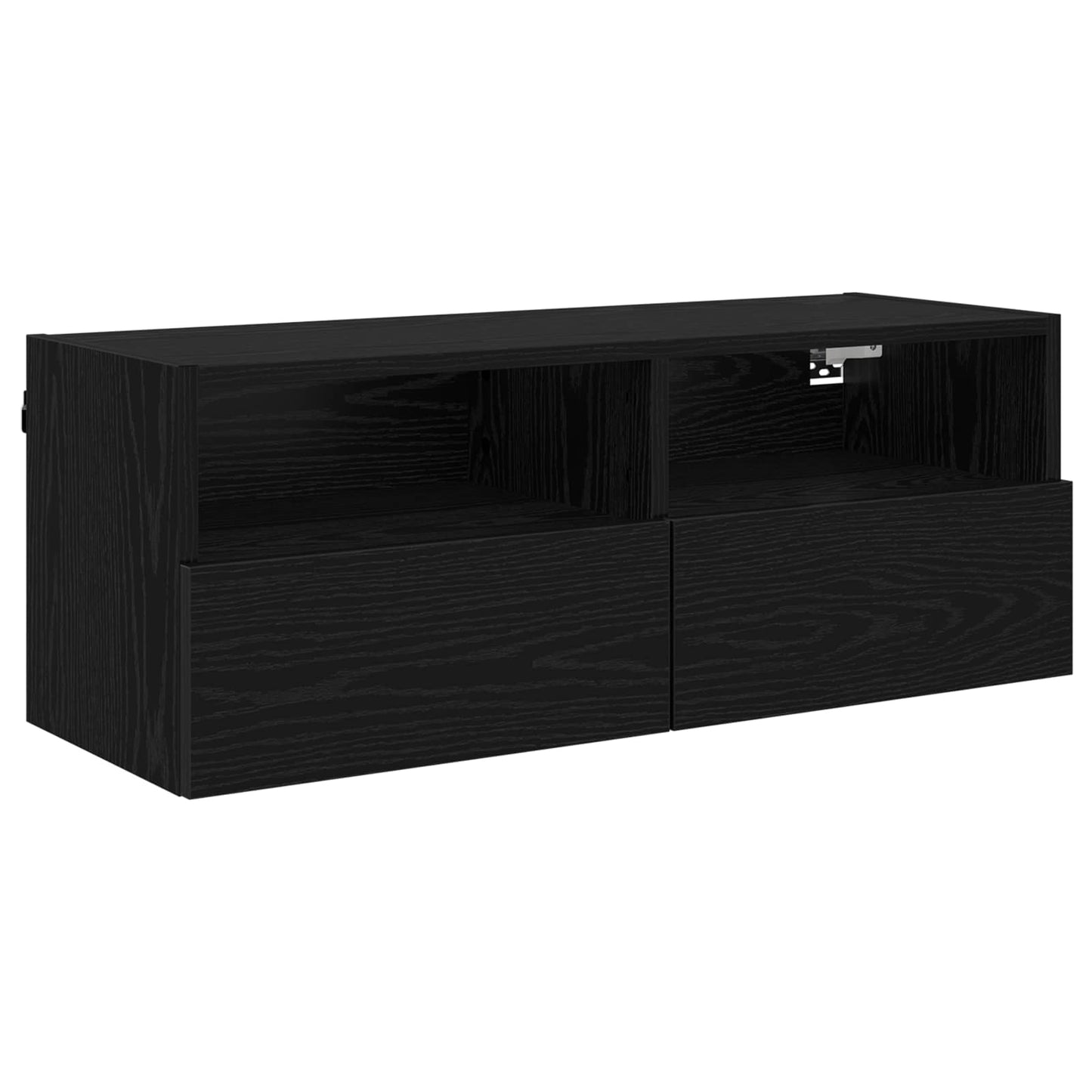 vidaXL Ντουλάπι Τηλεόρασης Τοίχου 80 x 30 x 30 εκ Μαύρη Οξυά
