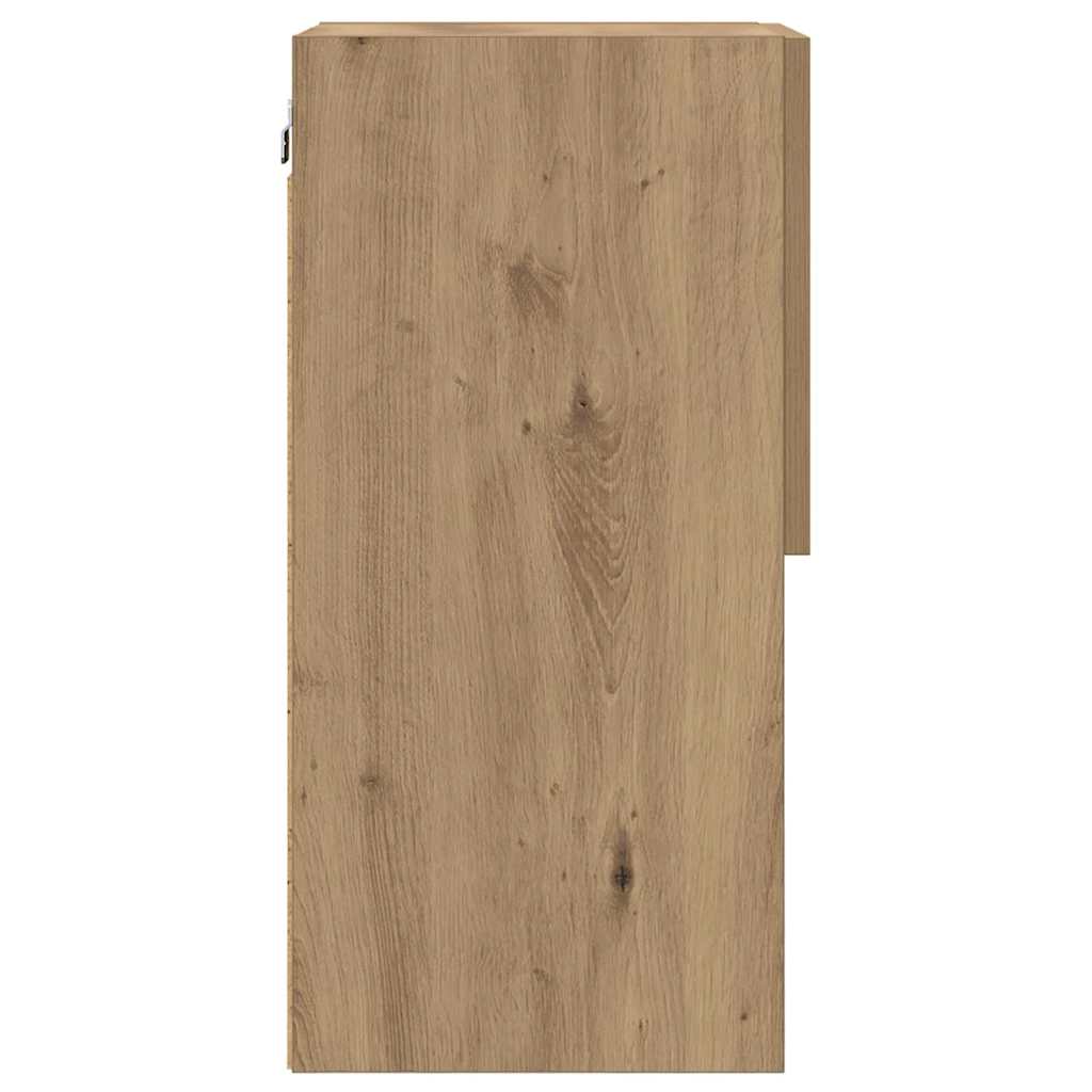 vidaXL Κρεμαστός θρανίο τηλεόρασης Artisan Oak 30,5 x 30 x 60 εκ.