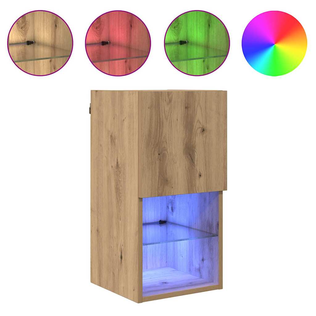 vidaXL Τοίχου ντουλάπες τηλεόρασης Επιτοίχιο 2 pcs Artisan Oak