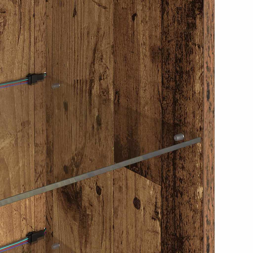 vidaXL Τοίχου ντουλάπες τηλεόρασης 2 pcs Παλιό ξύλο 30,5 x 30 x 90 cm