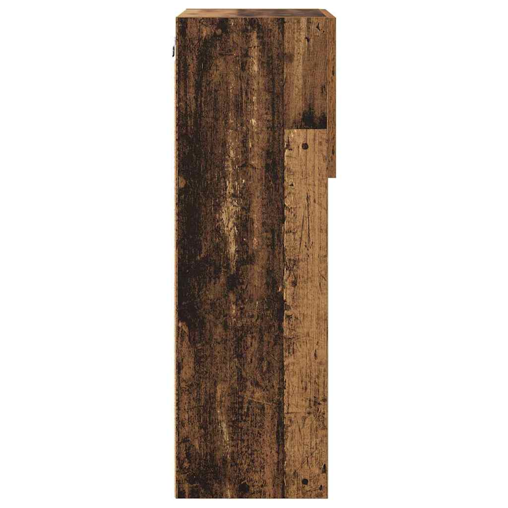 vidaXL Κρεμαστός θρανίο τηλεόρασης Παλιό ξύλο 40,5 x 30 x 90 εκ