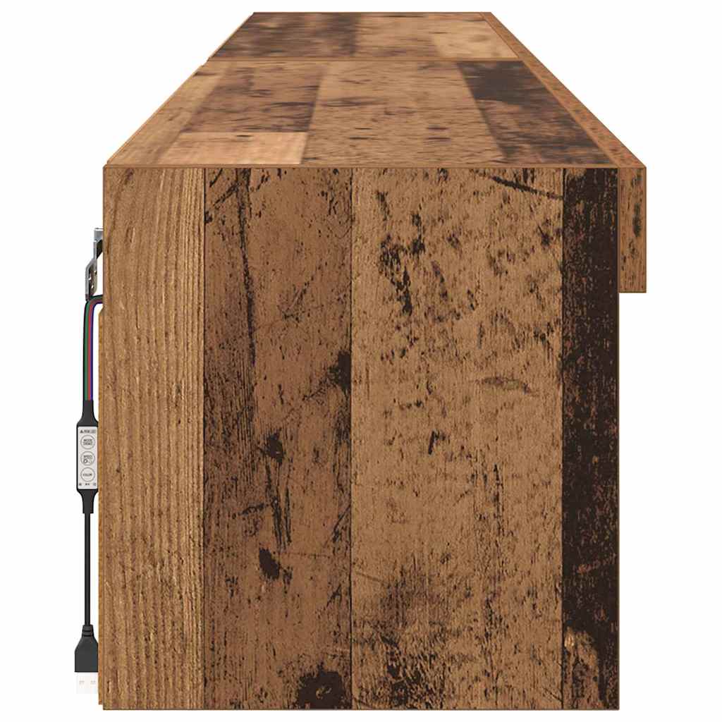 vidaXL Βάσεις τηλεόρασης Panama 2 pcs Παλιό ξύλο 100 x 30 x 30 cm