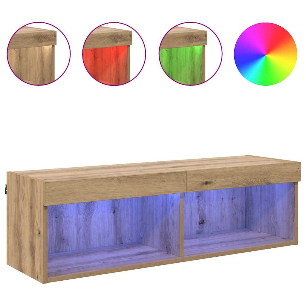 vidaXL Ντουλάπι Τηλεόρασης Τοίχου Panama Artisan Oak 100 x 30 x 30 cm