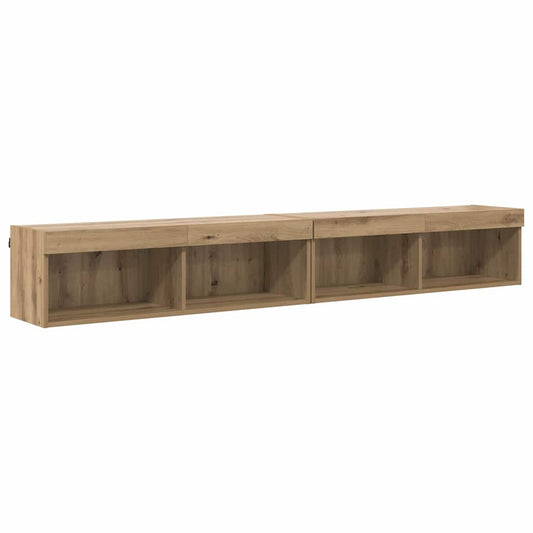 vidaXL Βάσεις τηλεόρασης Panama 2 pcs Artisan Oak 100 x 30 x 30 cm