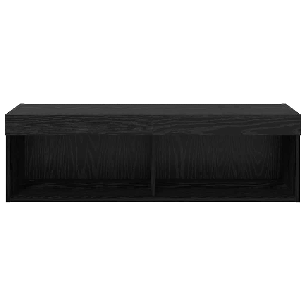 vidaXL Ντουλάπι Τηλεόρασης Τοίχου Panama Μαύρη Οξυά 100 x 30 x 30 cm