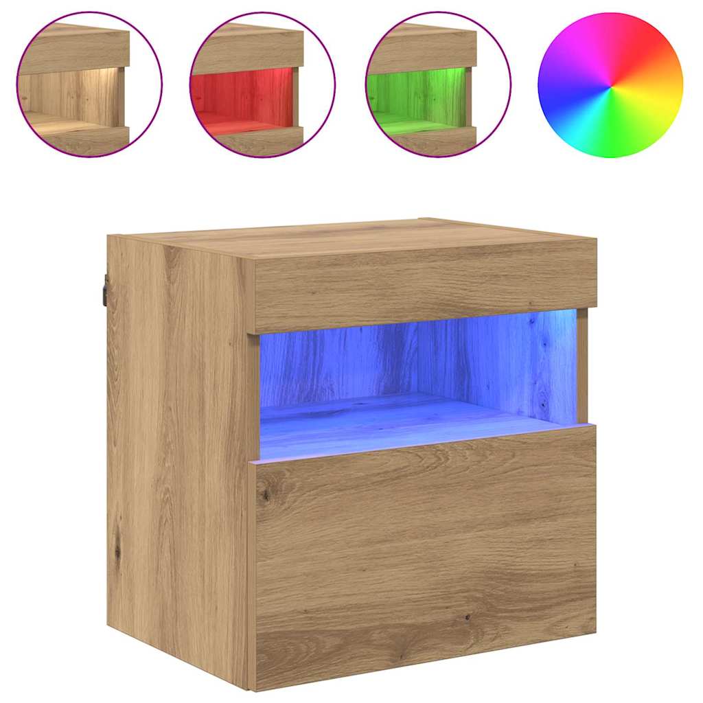 vidaXL Βάσεις τηλεόρασης Επιτοίχιο 2 pcs Artisan Oak 40 x 30 x 40 εκ